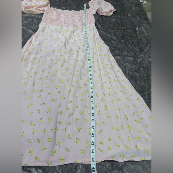 Faithfull the Brand Pink Yellow and green Floral dress - Picture 7 of 14